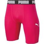 プーマ コンプレッション ショートタイツ XLサイズ ラズベリー ホワイト 656333