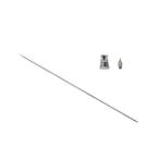 エアテックス SZB4T0.5 エアブラシ ビューティーフォープラス トリガーアクションタイプ 用替ノズルベースセット 0.5mm シルバー
