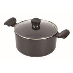 ショッピングキャス パール金属 キャスティエ ダイヤモンドコート IH対応 ガラス蓋付両手鍋 22cm HB-6000