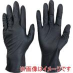 トラスコ中山 TGNN18DBKL 使い捨てニトリル手袋 ワーカーズグローブ すべり止め付き極厚0.18mm 粉なし黒L 50枚入