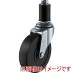 ユーエイキャスター LTF-40R-18 差し込み式 自在 キャスター ゴム 車輪径40mm Lタイプ LTF型 パイプ径18