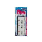 エルパ WLS-U33EB W ランプレス スイッチ付タップ 3個口 3m ELPA 朝日電器