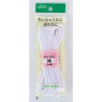 【メール便選択可】クロバー カラーひも 細 3m巻 白 26-129