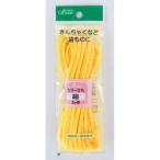 【メール便選択可】クロバー カラーひも 細 3m巻 黄色 26-132