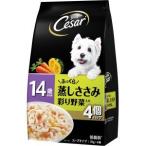 マース シーザー 14歳からの ふっくら蒸しささみ 彩り野菜入り 70g×4袋