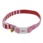 ペティオ CAT COLLAR ボーダードットカラー ピンク