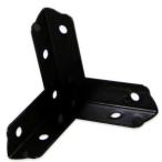 【メール便選択可】和気産業 カラー隅金 三方面 黒 47×47mm IH-034
