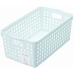 イノマタ化学 ストックバスケット ワイド ライトブルー 4571
