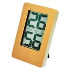クレセル CR-2200W 天然木デジタル温湿度計