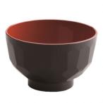 KATU 亀甲汁椀 黒内朱 11cm 食洗機対応