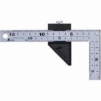 【メール便選択可】シンワ測定 12433 曲尺 厚手広巾 シルバー ストッパー付 15cm 表裏同目 8段目盛
