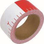 シンワ測定 78192 貼付ロッド 合成紙製 50mm×25m 赤白20cm間隔
