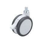 ハイロジック 26314 フレスコキャスター75mm M10ボルト ストップ付 グレー 00026314-001