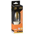 オーム電機 LED電球 フィラメント シャンデリア形 E17 25形相当 06-3465 LDC2L-E17 C6