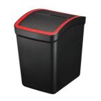 カーメイト DZ367 おもり付ゴミ箱 L カーボン調 レッド
