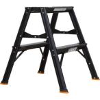 ショッピングTRUSCO トラスコ アルミ製踏台 2段 高強度型 黒 TSAF-2-BK メーカー直送 代引不可 北海道・沖縄・離島不可