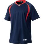 【送料２９０円】アシックス プラクティスシャツ ネイビー×レッド asicsBB BAD008 5023