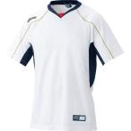 【送料２９０円】アシックス プラクティスシャツ ホワイト×ネイビー asicsBB BAD009 0150