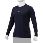 [ стоимость доставки 290 иен ] Mizuno low шея | длинный рукав ( бейсбол | антибактериальный дезодорация |. грязный )( унисекс ) темно-синий Mizuno 12JAAP1014