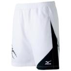 【在庫処分】【送料２９０円】ミズノ ゲームパンツ(ハーフ丈)(ラケットスポーツ) ホワイト×ブラック Mizuno 62JB6001 01