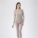 【送料無料】ミズノ 発熱素材 ブレスサーモアンダーウエア 中厚ソフト for Daily ラウンドネック9分袖シャツ［ウィメンズ］ グレージュ Mizuno C2JAA82147