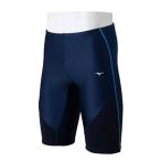 ショッピングswim 【送料２９０円】ミズノ アクアフィットネス用EZ SWIM ハーフスパッツ ネイビー×ブルー Mizuno N2JBC12182