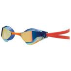  Mizuno GX*SONIC EYE J плавание защитные очки ( non подушка модель )( унисекс ) голубой × orange зеркало Mizuno N3JE900112