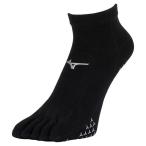 [ стоимость доставки 290 иен ] Mizuno рейсинг носки (5 пальцев короткий | предотвращение скольжения есть )( унисекс ) черный Mizuno U2MXB01409