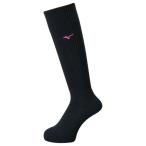 【送料無料】ミズノ ロングソックス ブラック×ベリーピンク Mizuno V2MX800997