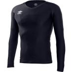【送料２９０円】アンブロ 長袖パワーインナー V ネックシャツ ブラック UMBRO UAS9701L BLK