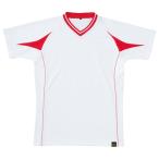 【送料無料】ゼット ベースボール V ネックシャツ BOT760 ホワイト×レッド ZETT BOT760A 1164