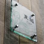 ショッピング表札 表札 手作り キルンガラス表札 hfd-09