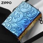 Zippo ジッポライター アーマー リーフ 葉 5面立体彫刻 レインボー チタニュームコーティング ARMOR 5NC-LEAF ゴールドタンク TC RAINBOWYMEX