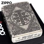 ショッピングzippo Zippo ジッポライター ARMOR アーマー クロス 十字架 Cross ベネディクトクロス ニッケルイブシバレル NIB メール便専用商品