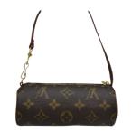 ショッピングヴィトン 鑑定済 ルイヴィトン LOUIS VUITTON パピヨン付属ポーチ ハンドバッグ 小物入れ モノグラム ポーチ PVC ブラウン レディース