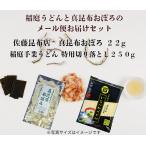 送料無料 佐藤昆布店真昆布おぼろ１袋 と国産小麦使用 稲庭うどん 古式製法 稲庭 手業 うどん徳用 切り落とし ２５０g 約３人前のセット