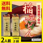 秋田 名産 特産 稲庭うどん 比内地鶏つゆ付 1人前 2袋 ポイント消化 お試し 食品 ほりえ 送料無料 引っ越し 挨拶 500円 乾麺 袋めん