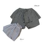 ショッピングセール ボトムス ショートパンツ ギャザー ギンガムチェック 半ズボン 子供服 女の子 ボトムス エヌエイチティー NHT 100cm メール便OK BS98