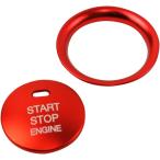 スタート ボタン カバー リング レッド マツダ アテンザ アクセラ CX-４ CX-5 専用 エンジン スイッチ  2個セット