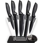 キッチンナイフセット 包丁セット 7点セット スタンド付 シャープナー付 シェフナイフ Chef Knife Set Knives Kitchen Set HomeHero