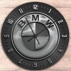 BMW掛時計 掛時計 ウオールクロック 壁掛け時計 名車時計 BMW Round Wall Clock おしゃれ時計 直径28cm エンブレム時計 ロゴマーク時計 ビー・エム・ダブリュー