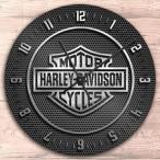 ハーレーダビッドソン掛時計 掛時計 ウオールクロック 壁掛け時計 Harley Davidson Round Wall Clock おしゃれ時計 エンブレム時計 ロゴマーク時計