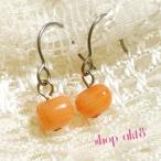 Yahoo! Yahoo!ショッピング(ヤフー ショッピング)（成功運・子宝）珊瑚（コーラル） ピアス（チタンフック） 天然石 パワーストーン  チタンフック／樹脂フック／キャッチタイプ変更可
