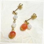 Yahoo! Yahoo!ショッピング(ヤフー ショッピング)キュートなアゲートピアス 水晶＆アゲート 天然石 パワーストーン  チタンフック／樹脂フック／キャッチタイプ変更可