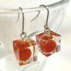 Yahoo! Yahoo!ショッピング(ヤフー ショッピング)チェリー寒天 ピアス 天然石赤めのう ピアス チタンフック／樹脂フック／キャッチタイプ変更可