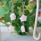 天然石ノンホールピアスマザーオブパール星