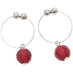 Yahoo! Yahoo!ショッピング(ヤフー ショッピング)赤瑪瑙メノウカット 6mm ノンホールピアス フープイヤリング フープピアス ピアス風 天然石ピアス パワーストーン 開運 両耳