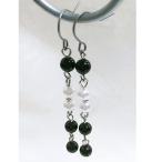 Yahoo! Yahoo!ショッピング(ヤフー ショッピング)オニキス ロングピアス ゆらゆらピアス 天然石ピアス パワーストーン 良質天然石 開運 チタンフック/樹脂フック/キャッチタイプ変更可