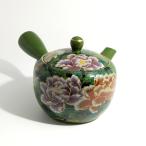 おしゃれ 急須新回転急須 使いやすい 緑色 ステンレス製の固定式茶こしアミ付 平夏目緑泥牡丹 11/7まで57％OFF