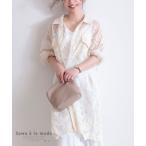 ロングシャツ トップス ベージュ シアー レース 長袖 ジップアップ 刺繍 花柄 夏服 レディース レディス サワアラモード 大人 可愛い 洋服 30代 40代 50代 60代